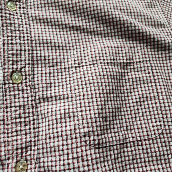 Ralph Lauren Jeans Shirt Mens XL Red Plaid Short Sleeve Button Down Cotton - Picture 3 of 11